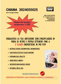 Insufflaggio isolamento termico ristrutturazioni