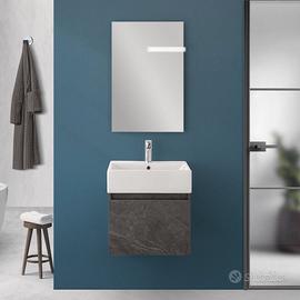 MOBILE BAGNO SOSPESO 1 ANTA CEMENTO STATUARIO