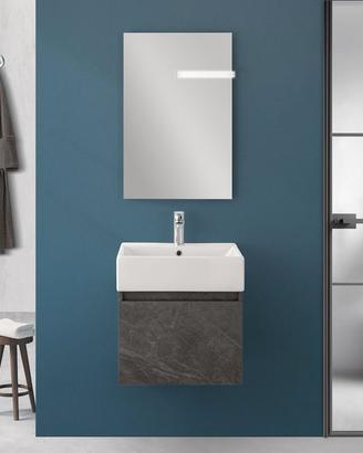 MOBILE BAGNO SOSPESO 1 ANTA CEMENTO STATUARIO