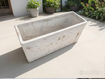 Coppia vasi rettangolari 100x30 in cemento