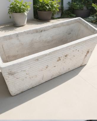 Coppia vasi rettangolari 100x30 in cemento