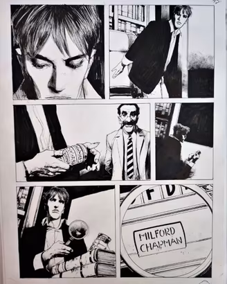 TAVOLA ORIGINALE ROI  ARGENTO DYLAN DOG 383