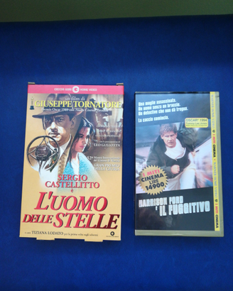 2 VHS l'uomo delle stelle+il fuggitivo