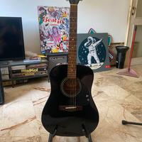 FENDER ACUSTICA NERA ANNI 2000 - abete e mogano