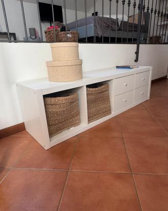 Scaffale con 4 cassetti 147x42cm