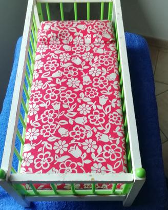 lettino per bambole vintage anni '70 