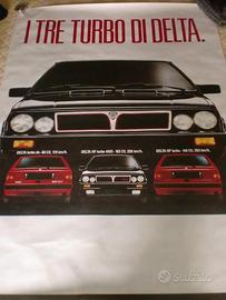 manifesto poster originale Lancia delta 4wd