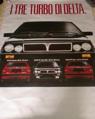 manifesto poster originale Lancia delta 4wd
