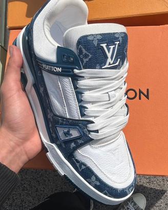 Louis Vuitton LV Trainer Denim Blue / White