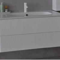 Base Decoro Cannettato C/2 Cassetti,Bianco assolut