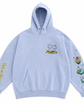 Felpa Rick and Morty Pull&Bear azzurra