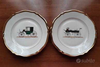 Piatti decoro carrozze VERBANO porcellana LAVENO