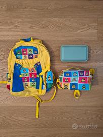 Set Scuola MINIONS Nuovo - Zaino + Borsa Termica +