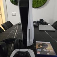 Playstation 5 con lettore disco e cuffie Pulse