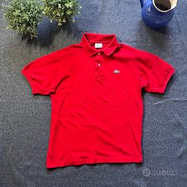 Polo Lacoste rossa taglia L