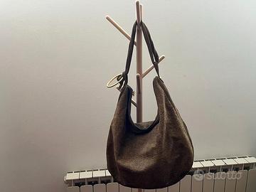 Borsa grande Borbonese a sacca in pelle di tapiro
