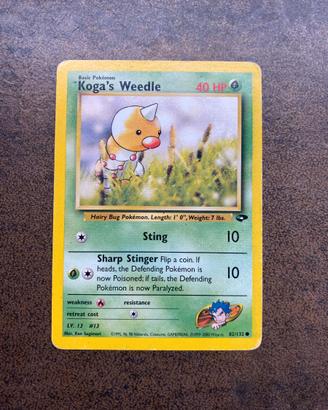 Koga's Weedle Set Gym Challenge 082/132 Pokemon