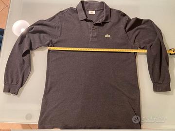 Polo Lacoste manica lunga Grigio scuro
