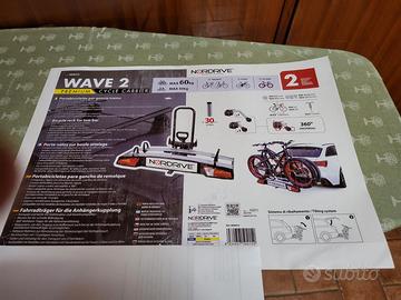Portabiciclette per gancio traino NORDRIVE WAVE 2