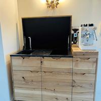 Mini Cucina a scomparsa Country in legno su misura