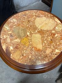 Tavolino comodino ripiano in marmo