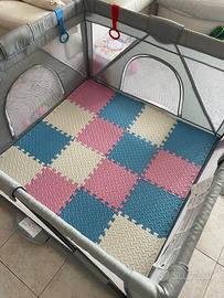 Box per bambini richiudibile120X120 con materasso