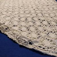 Copritavolo rotondo in cotone bianco