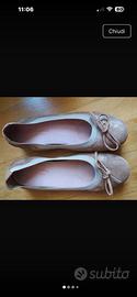 Ballerine tessuto scamosciato brillante