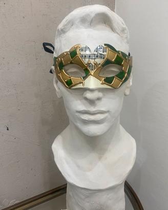 Mascherina "Arlecchino Musicale" verde