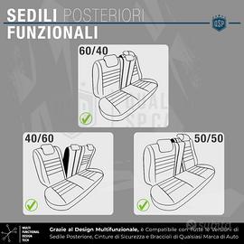 Subito - RT ITALIA CARS - SET COPRISEDILI per JEEP RENEGADE Pelle e Tessuto  - Accessori Auto In vendita a Bari