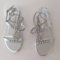 Sandali gioiello eleganti argento taglia 40