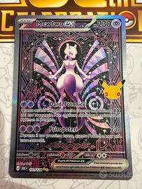 Carta Pokémon Mewtwo EX 151/128 30° Anniversario