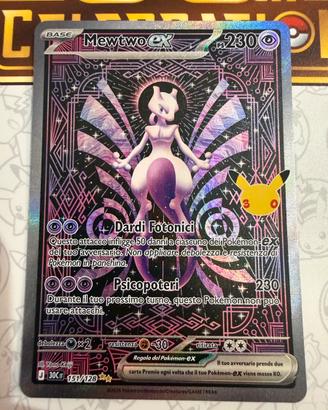 Carta Pokémon Mewtwo EX 151/128 30° Anniversario