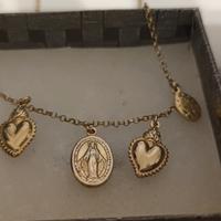 Girocollo nuovo in argento 925 placcato oro