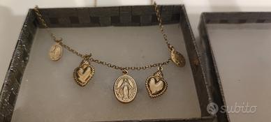 Girocollo nuovo in argento 925 placcato oro