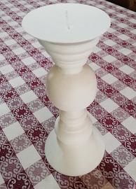 Portacandela legno bianco Merry Best 