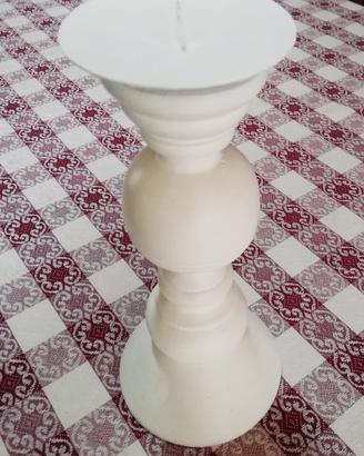 Portacandela legno bianco Merry Best 