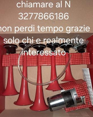 5 trombe  preumatiche a 24 v