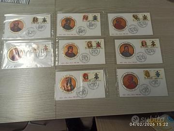 8 BUSTE PRIMO GIORNO FDC VATICANO I PAPI