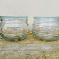 2 barattoli / giare in vetro