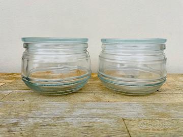 2 barattoli / giare in vetro