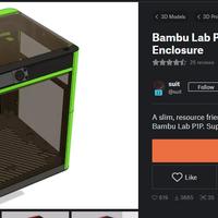 3d printed p1s clear enclosure (no side panels)