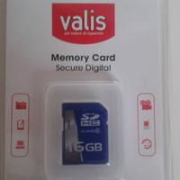 Scheda sd memory card 16gb Valis nuova