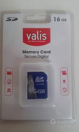 Scheda sd memory card 16gb Valis nuova