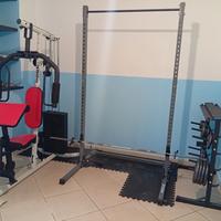 home gym completa: rack, panca multifunzione