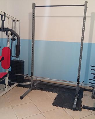 home gym completa: rack, panca multifunzione