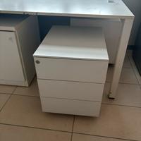 Cassettiera da ufficio in metallo-bianca