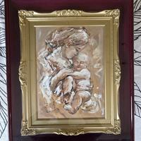 Antonio Asturi natività tecnica mista su carta