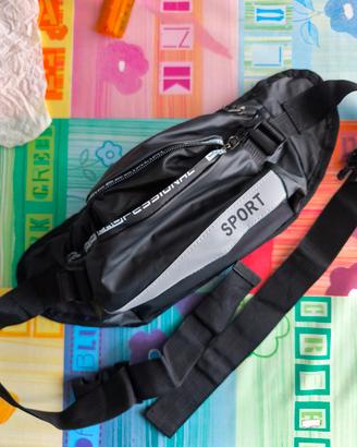 marsupio sportivo impermeabile nero