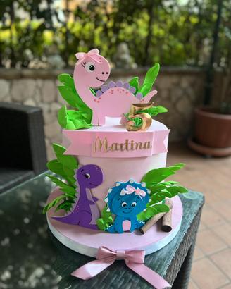 Torta scenografica Dinosauri Pink 112